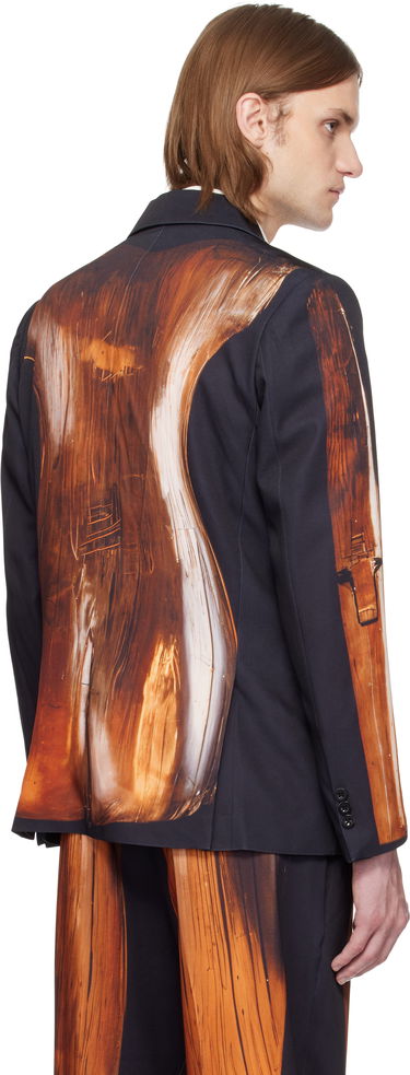Bunda KidSuper KidSuper Mannequin Figure Double-Breasted Blazer Čierna | SS25-SUT-10, 2