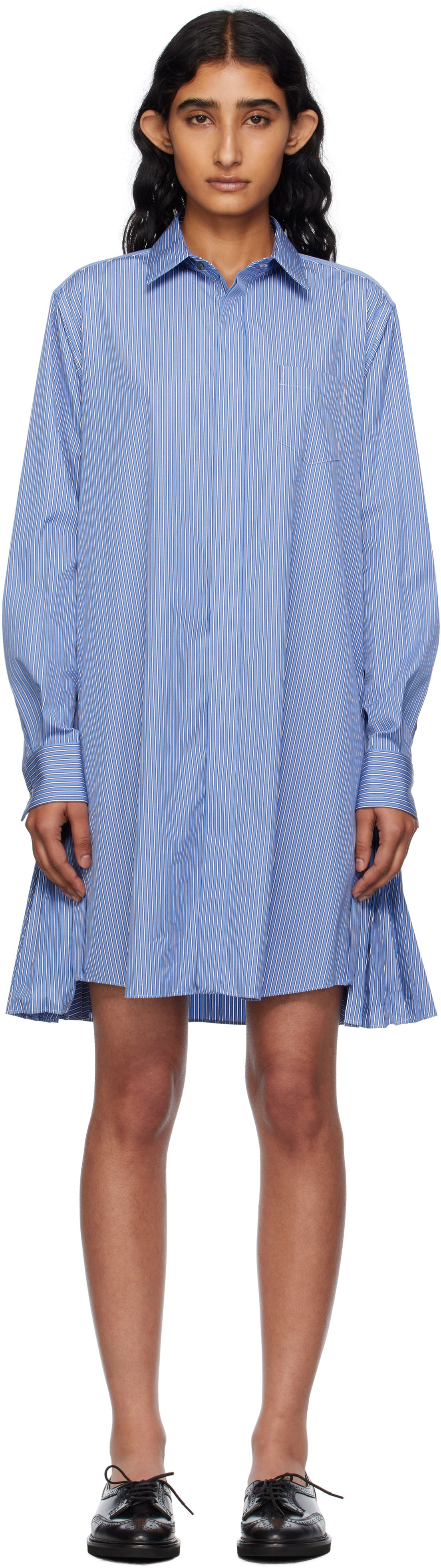 Šaty sacai Sacai Poplin Minidress Modrá | 25-08003, 0