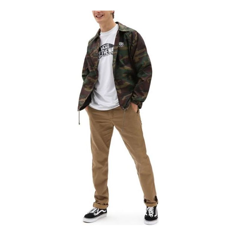 Vetrovka Vans Camo Windbreaker Jacket with Logo Zelené | VN0002MUCMA