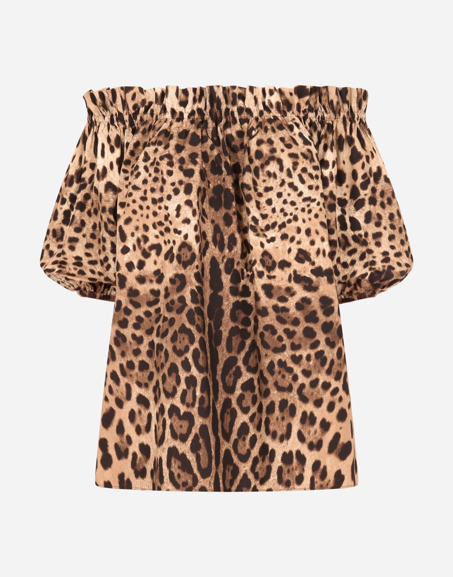 Košeľa Dolce & Gabbana Dolce & Gabbana Short-sleeved Leopard-print Poplin Top Rôznofarebný | F71J7THS5E3HY13M, 0