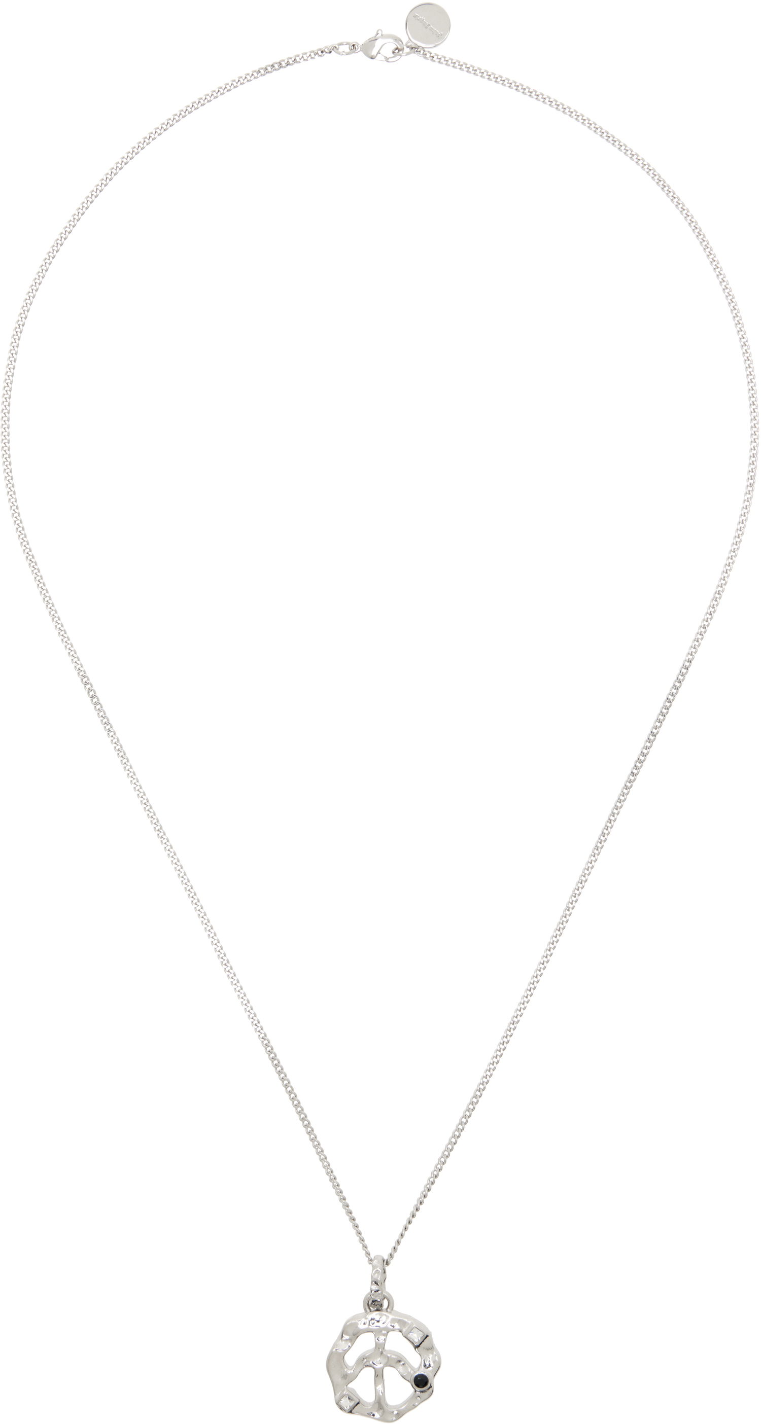 Náhrdelník Palm Angels Melted Peace Charm Silver Necklace Metalická | PMOB12AS25MAT0017279, 0