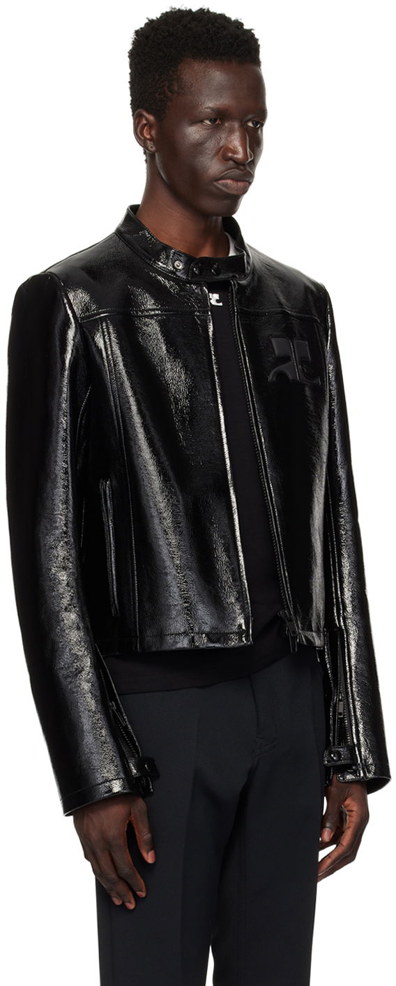 Bunda Courrèges Iconic Leather Jacket Čierna | 124CBL175VY0014, 1