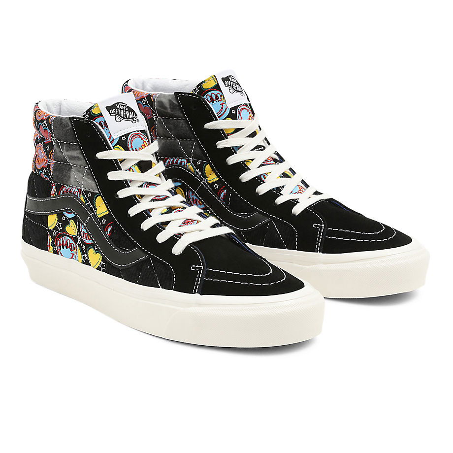 Tenisky a topánky Vans Anaheim Factory Sk8-Hi 38 Dx Positivity Patchwork Čierna | VN0A54FBA5J, 0