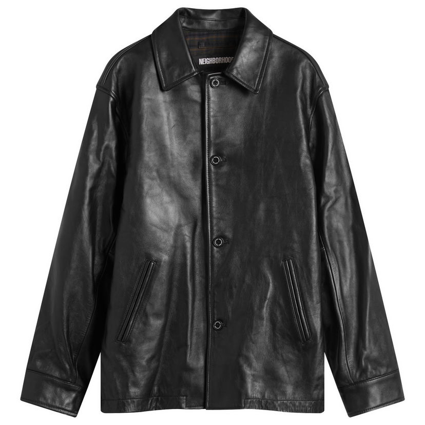Kabáty Neighborhood Leather Car Coat Čierna | 252SZNH-JKM06-BLK