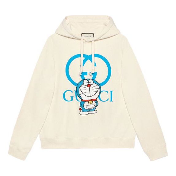 Mikina Gucci Doraemon Print Hoodie Biela | 646953-XJDE1-9150