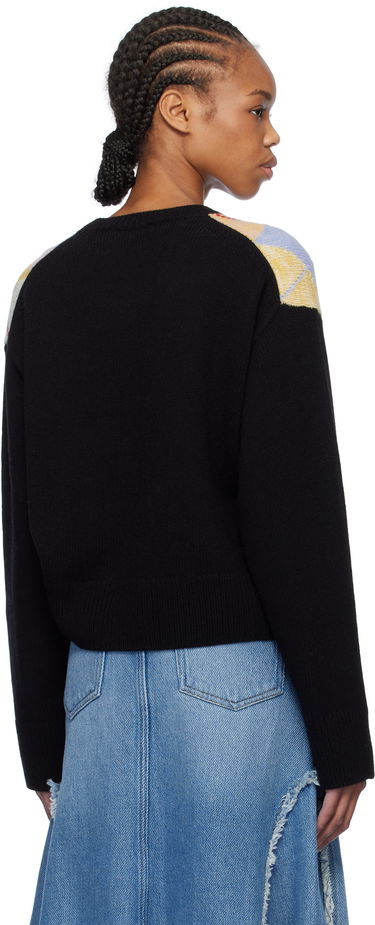 Sveter GANNI GANNI Harlequin Argyle Knit Sweater Rôznofarebný | K2379, 2