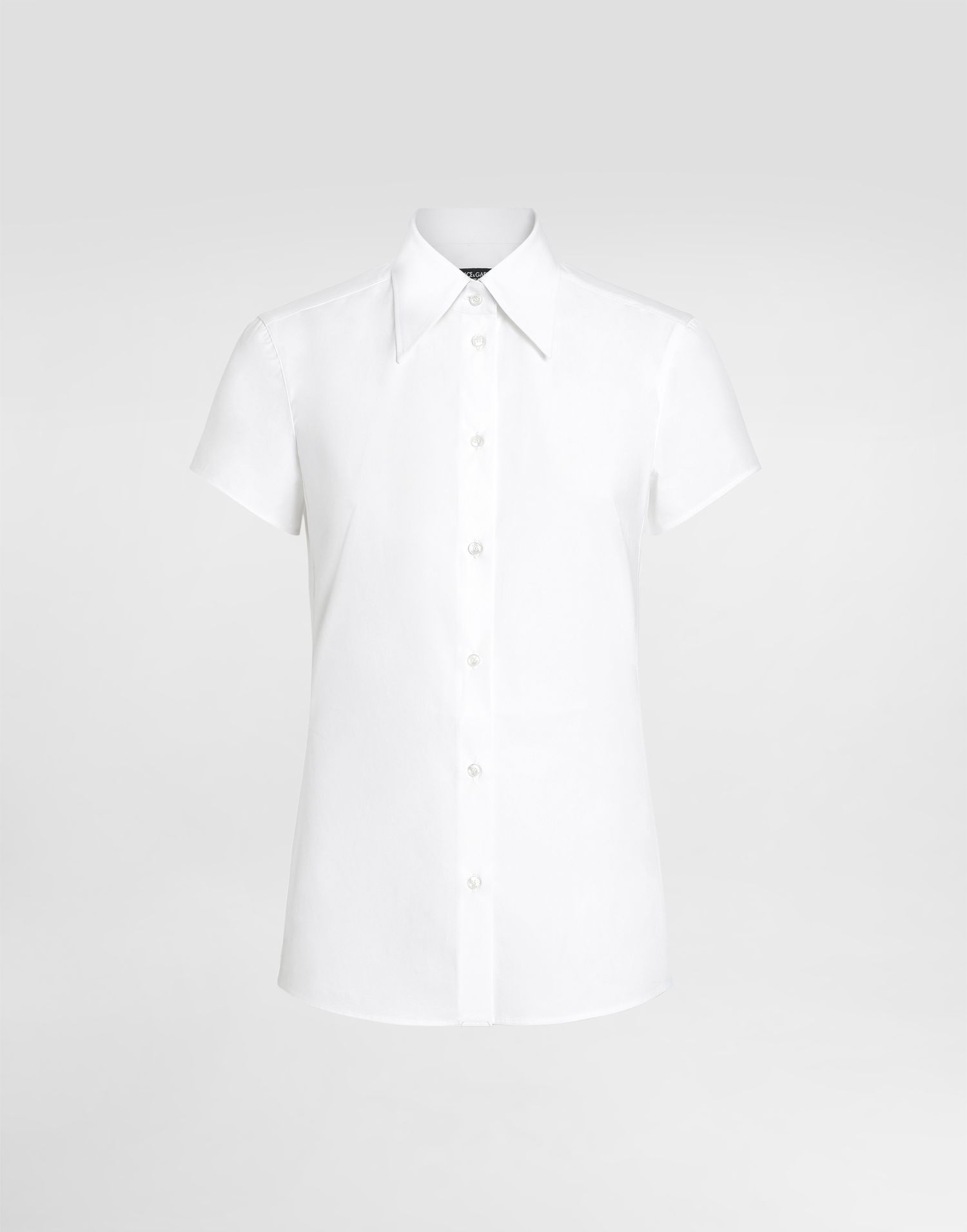 Košeľa Dolce & Gabbana Dolce & Gabbana Poplin Short Sleeve Shirt Biela | F5T77TFUEFMW0800, 0