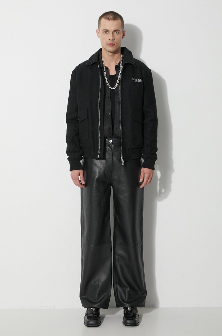 Bomber bunda Filling Pieces Filling Pieces Wool Bomber Jacket Čierna | 78634101861, 1
