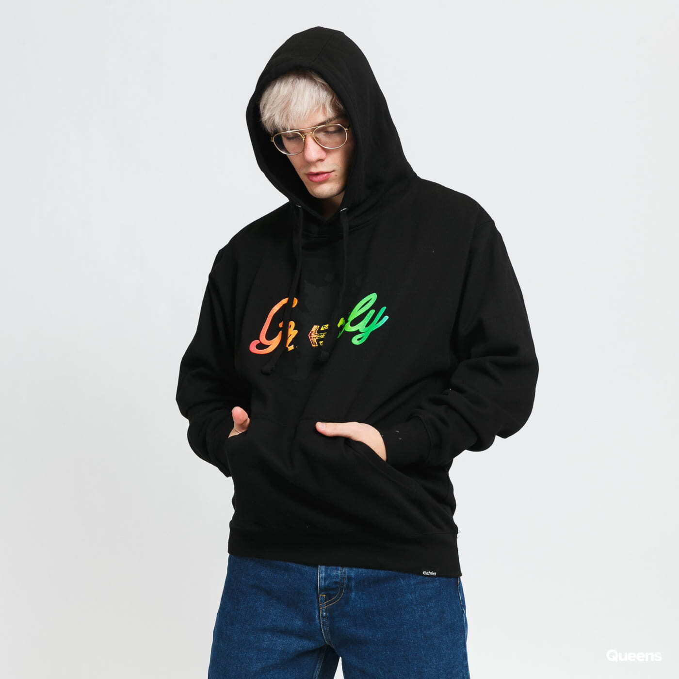 Mikina Etnies Grizzly Hoodie Black Čierna | 4130003829001, 0