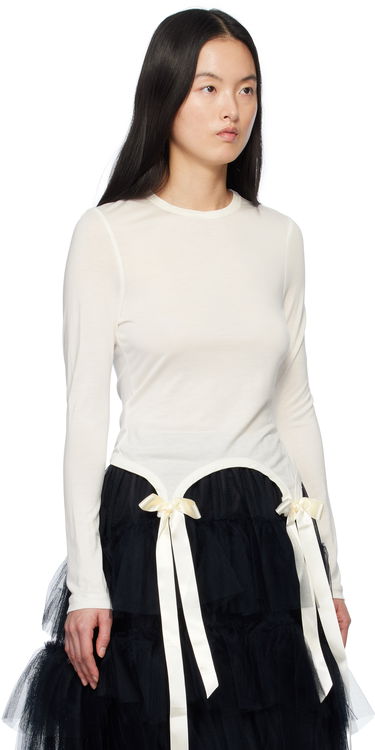 Tričko Simone Rocha Simone Rocha Bow Tail T-Shirt Biela | 5313 0571, 1