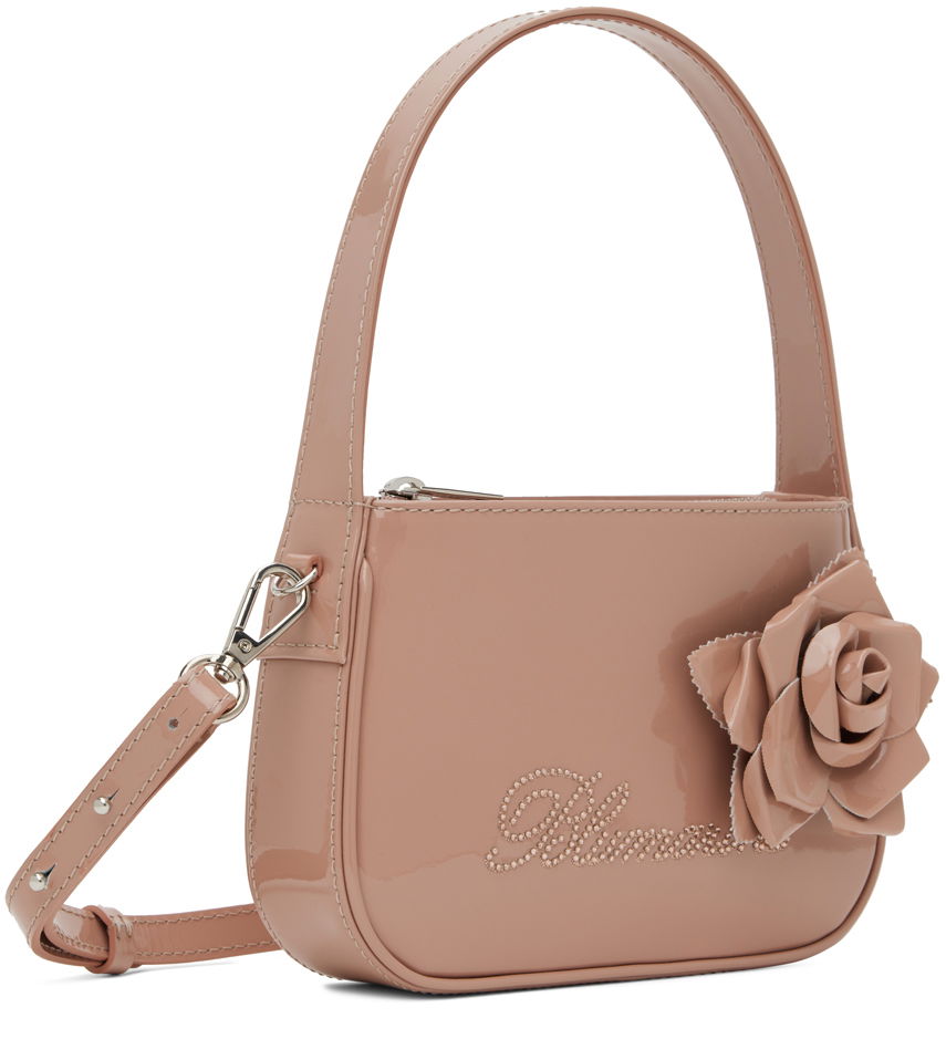 Blumarine Rhinestone Logo Shoulder Bag