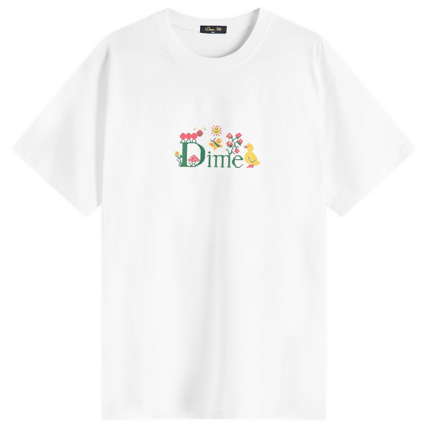 Tričko Dime Dime Classic Cross Stitch T-Shirt, Size Large Biela | DIMESU2560-WHT, 0