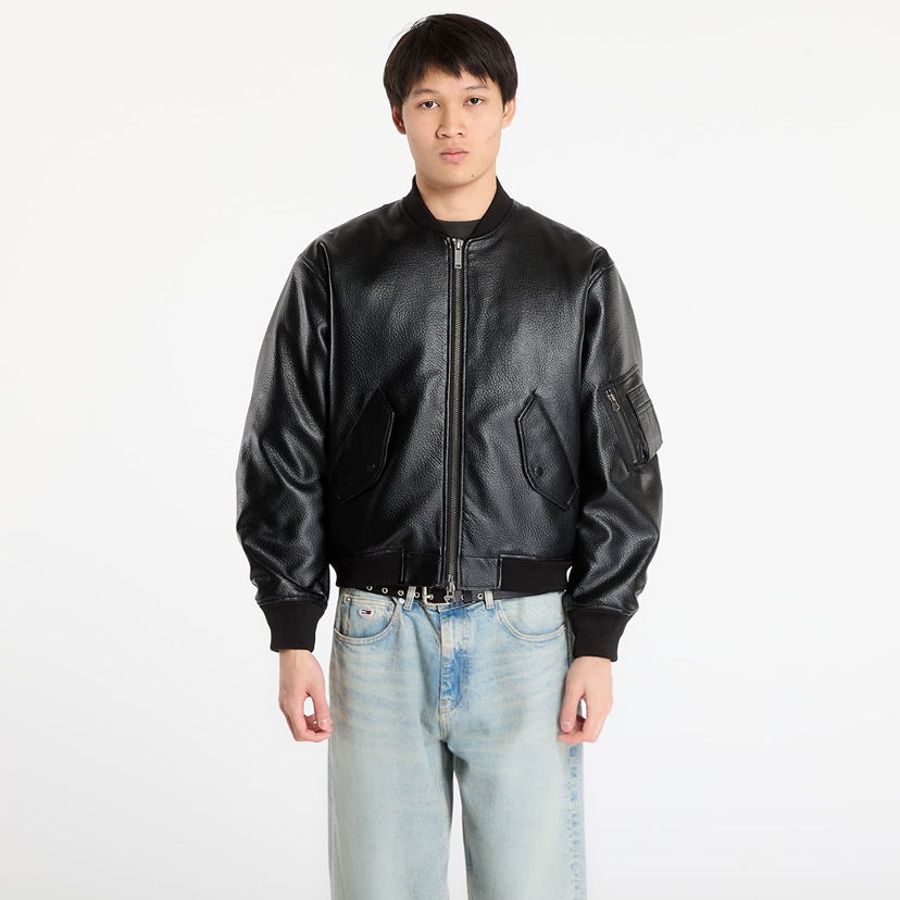 Bomber bunda Wasted Paris Kingdom Faux Leather Bomber Jacket Čierna | WP_000334
