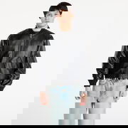 Kingdom Faux Leather Bomber Jacket