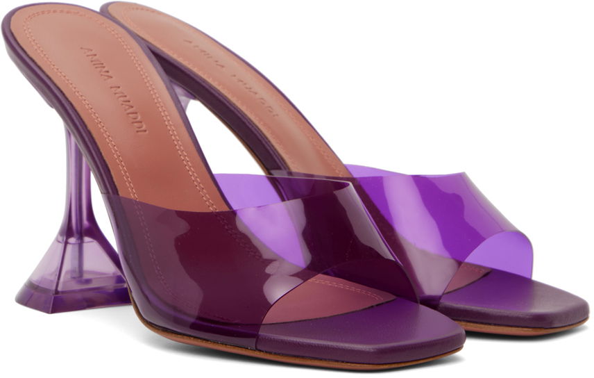 Amina Muaddi Lupita Glass Slipper Heeled Sandals