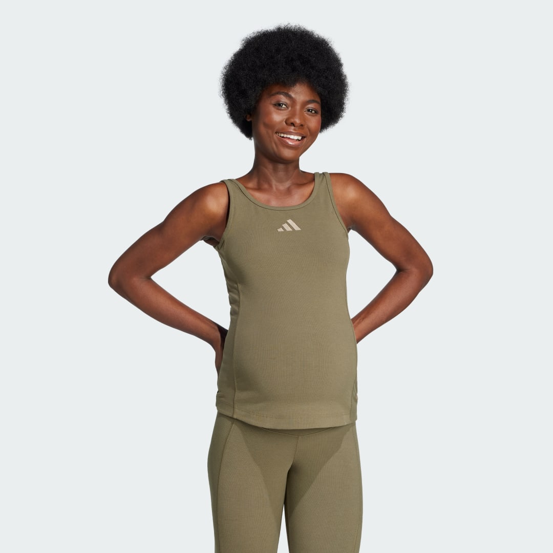Tielko adidas Performance Maternity Rib Tank Top Zelené | JJ4627, 0