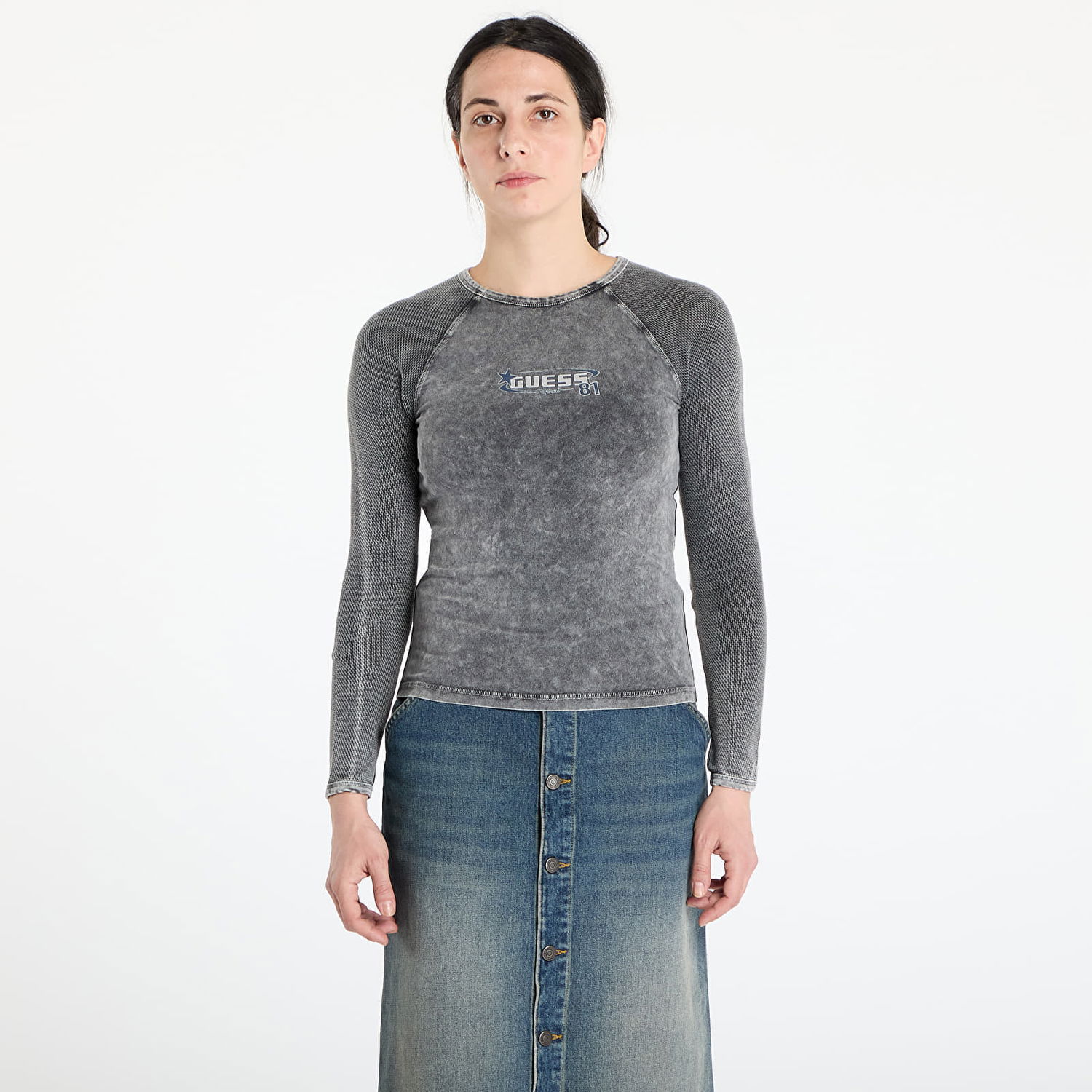 Tričko GUESS GUESS Originals Knit Top Šedá | W5GP52J1314-JTMU, 0