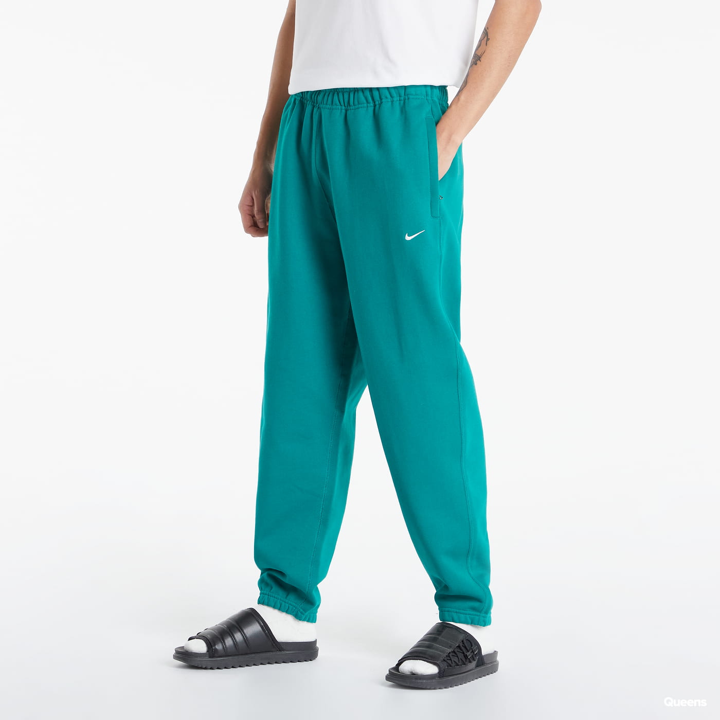 Tepláky Nike Solo Swoosh Fleece Pants Zelené | CW5460-340, 0