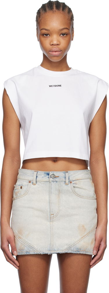 Tielko We11done We11done Sleeveless Crop Top Biela | WD-TT0-25-710-W-WH, 0