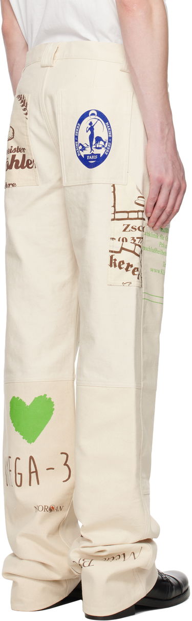 Džínsy Marine Serre Marine Serre Regenerated Workwear Trousers Béžová | UPA059A UWOV0009, 2