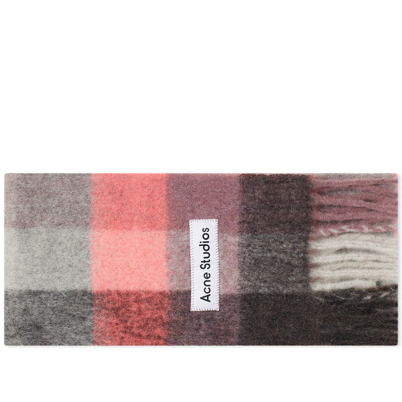 Šál Acne Studios Vally Check Scarf Ružová | CA0084-DL3