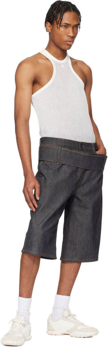 Šortky Courrèges Courrèges Double Belted Denim Shorts Modrá | 125DSH050DE0035, 3