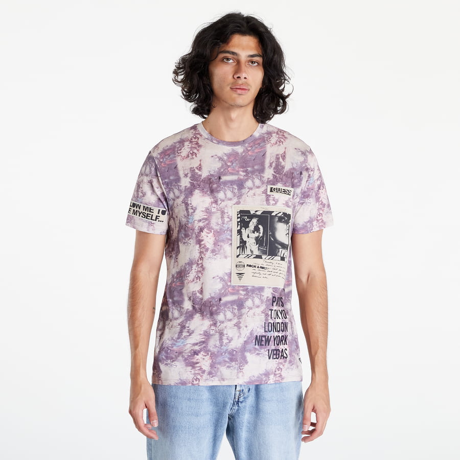 Tričko GUESS Bsc Urbn Flyer Tee Fialová | M2BI78K9RM4-F10N, 0