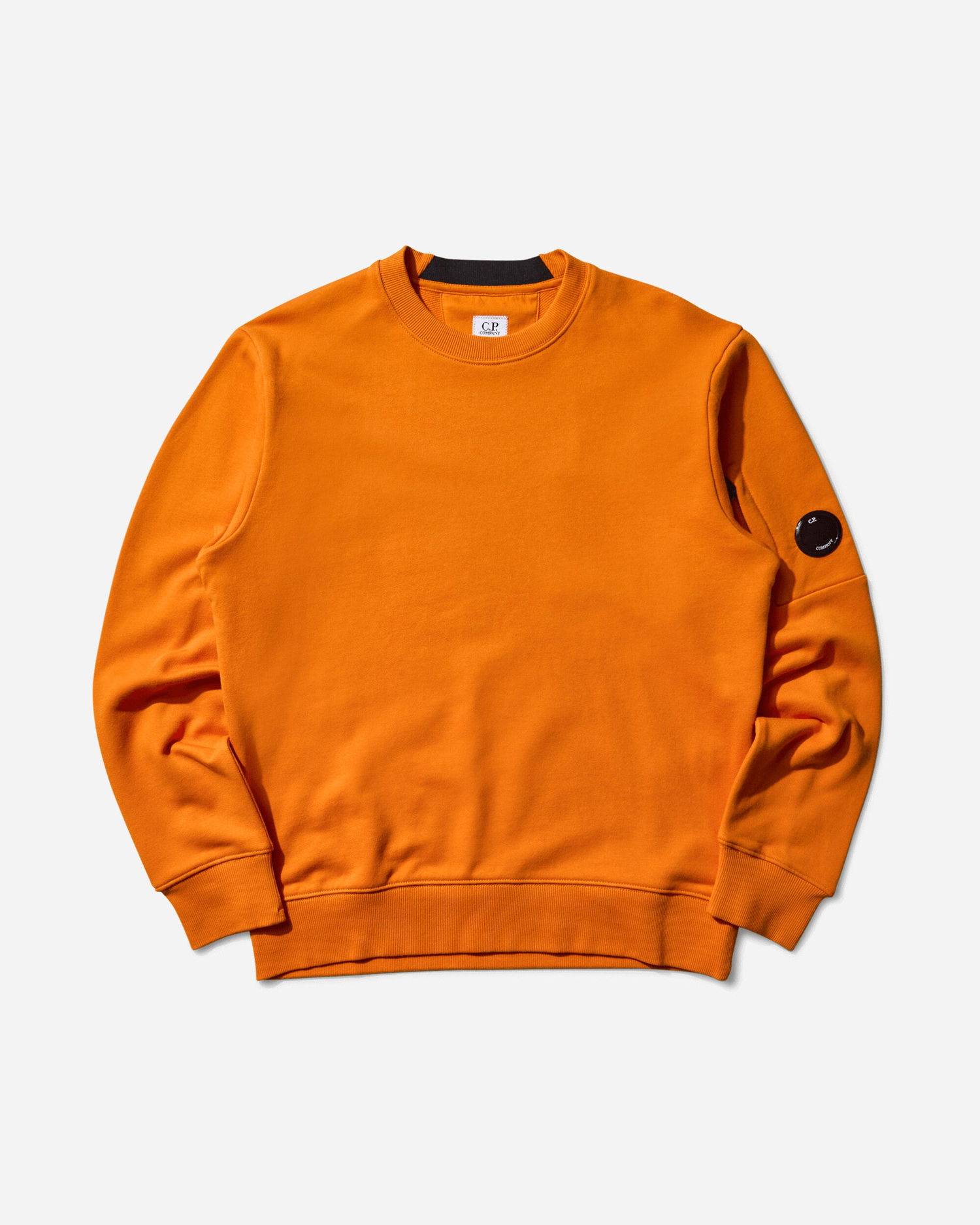 Mikina C.P. Company Diagonal Raised Fleece Crewneck Sweatshirt Oranžová | 19CMSS713A-005086W 434, 1