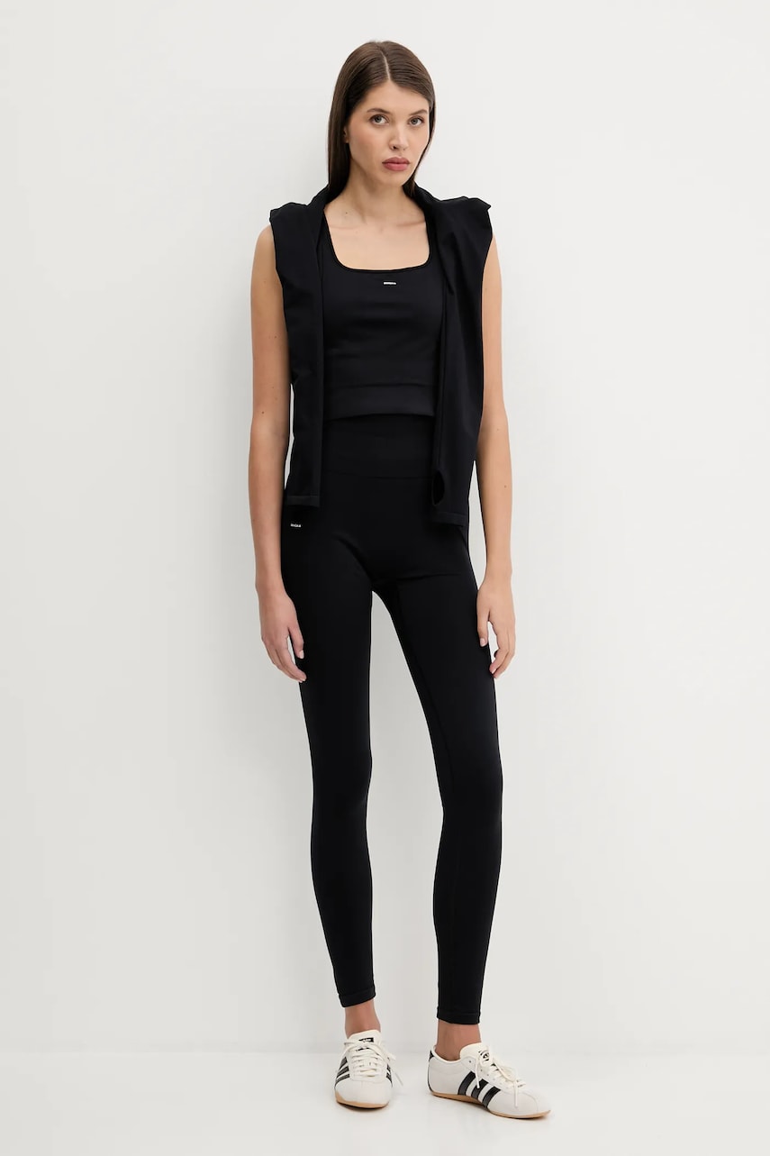 Tričko PANGAIA Pangaia Plant-Stretch Zipped Long Sleeve Top Čierna | 10002426, 1