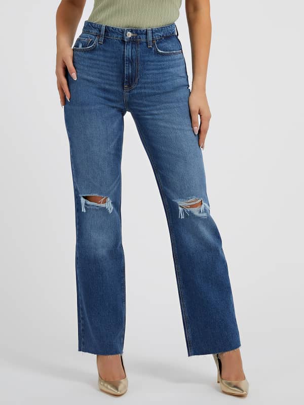 Džínsy GUESS Straight Denim Pant Navy | W2BA33D4T98, 0