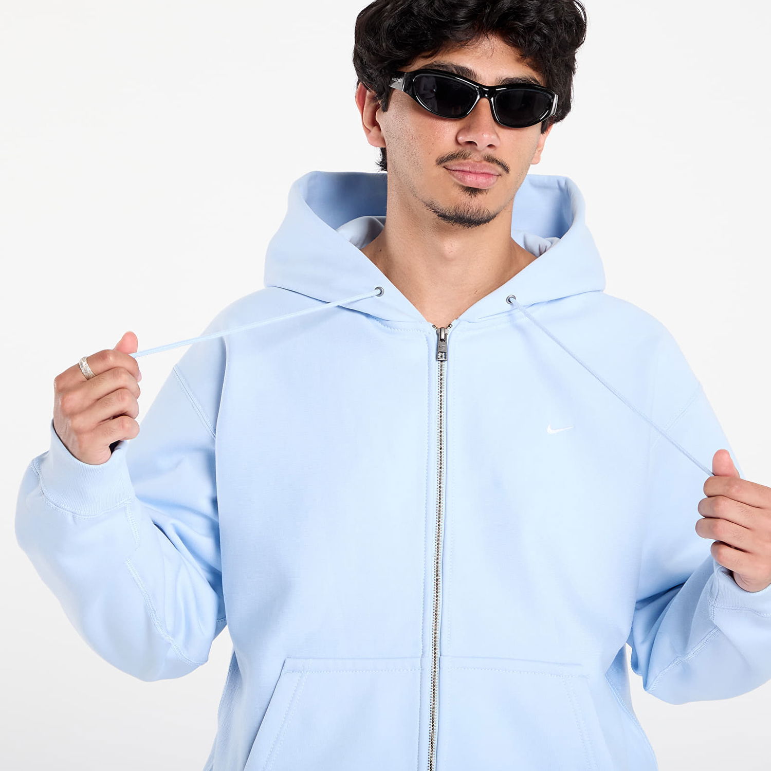 Mikina Nike Solo Swoosh Full-Zip Fleece Hoodie Modrá | HV1084-441, 1