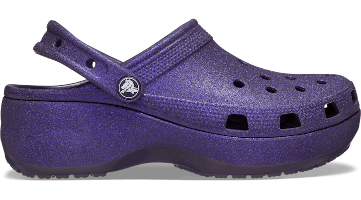 Classic Platform Glitter Clogs Dark Iris