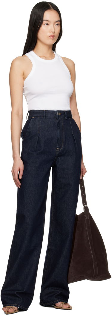 Džínsy Loulou de Saison Loulou de Saison Attu Pleated Wide-Leg Jeans Modrá | ATTU, 3