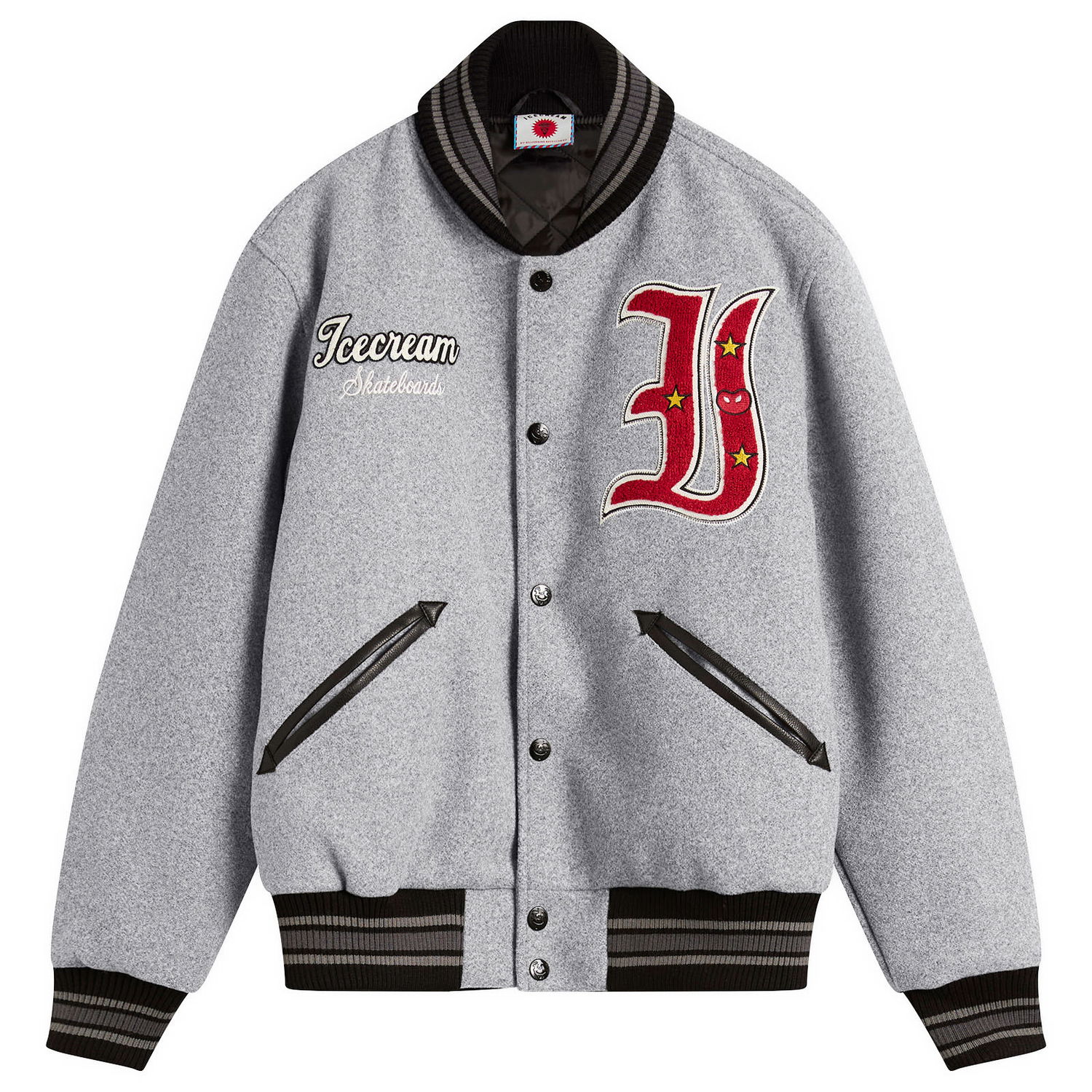 Bunda BBC IceCream Mascot Varsity Jacket Šedá | IC25402-GRY, 0
