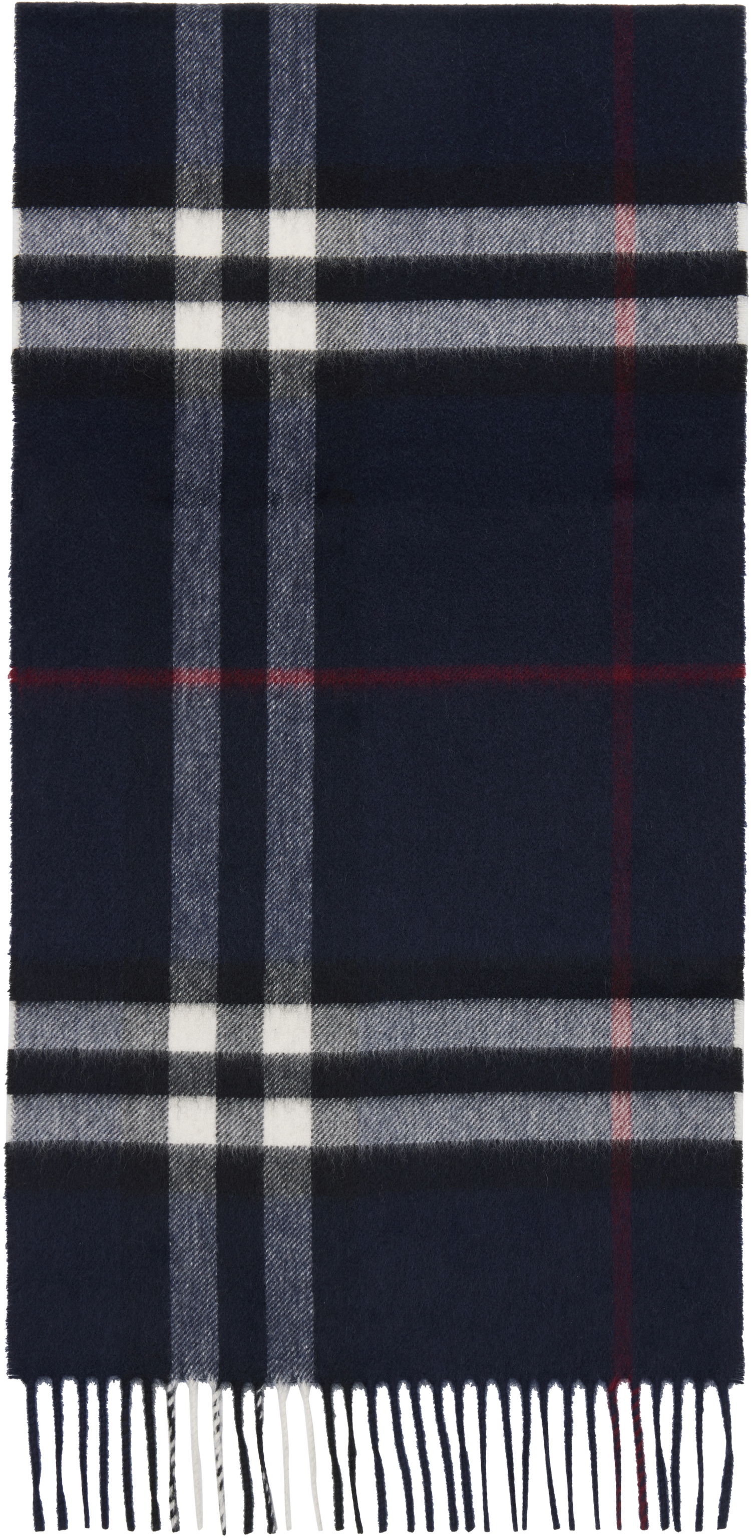 Šál Burberry Burberry Check Cashmere Scarf Navy | 8112641, 0