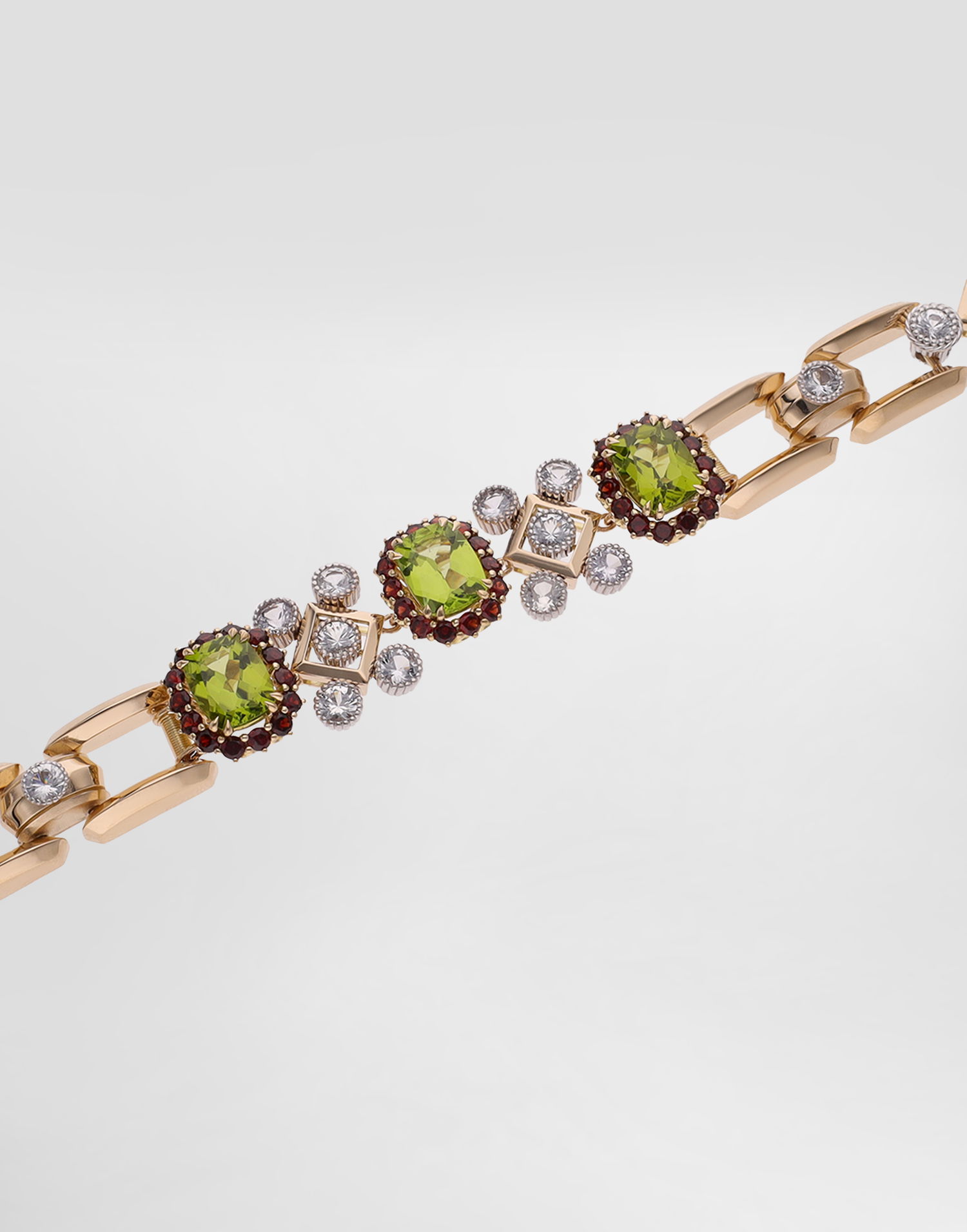 Náramok Dolce & Gabbana Dolce & Gabbana Peridot and Crystal Embellished Chain Bracelet Rôznofarebný | WBSA6GWPER187583, 1