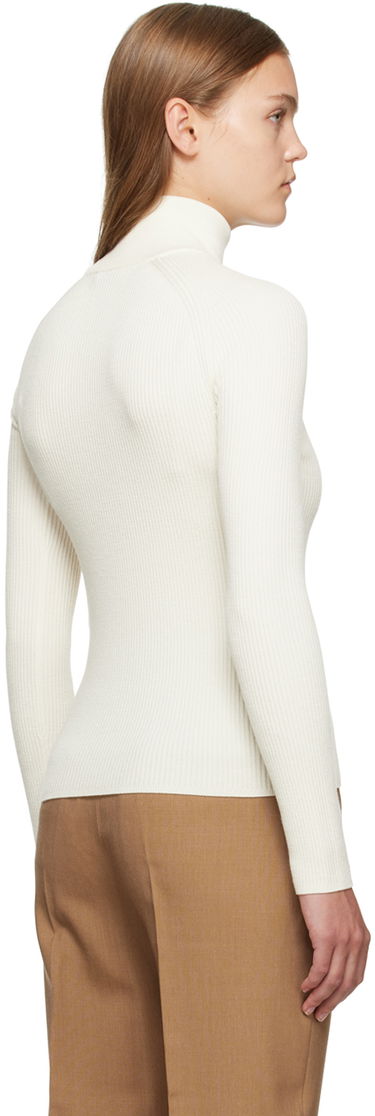 Sveter Max Mara Women's Ribbed Turtleneck Sweater Biela | 2313662333600 MM12115, 2