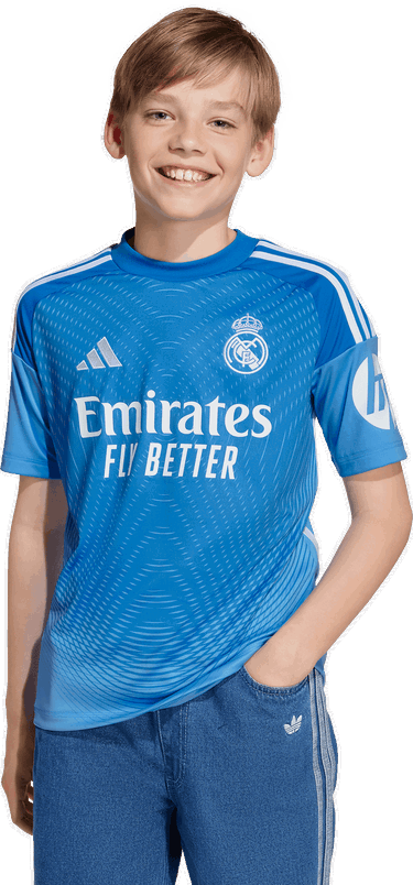 Dres adidas Performance Real Madrid 25/26 Youth Home Goalkeeper Jersey Modrá | JP4176, 4