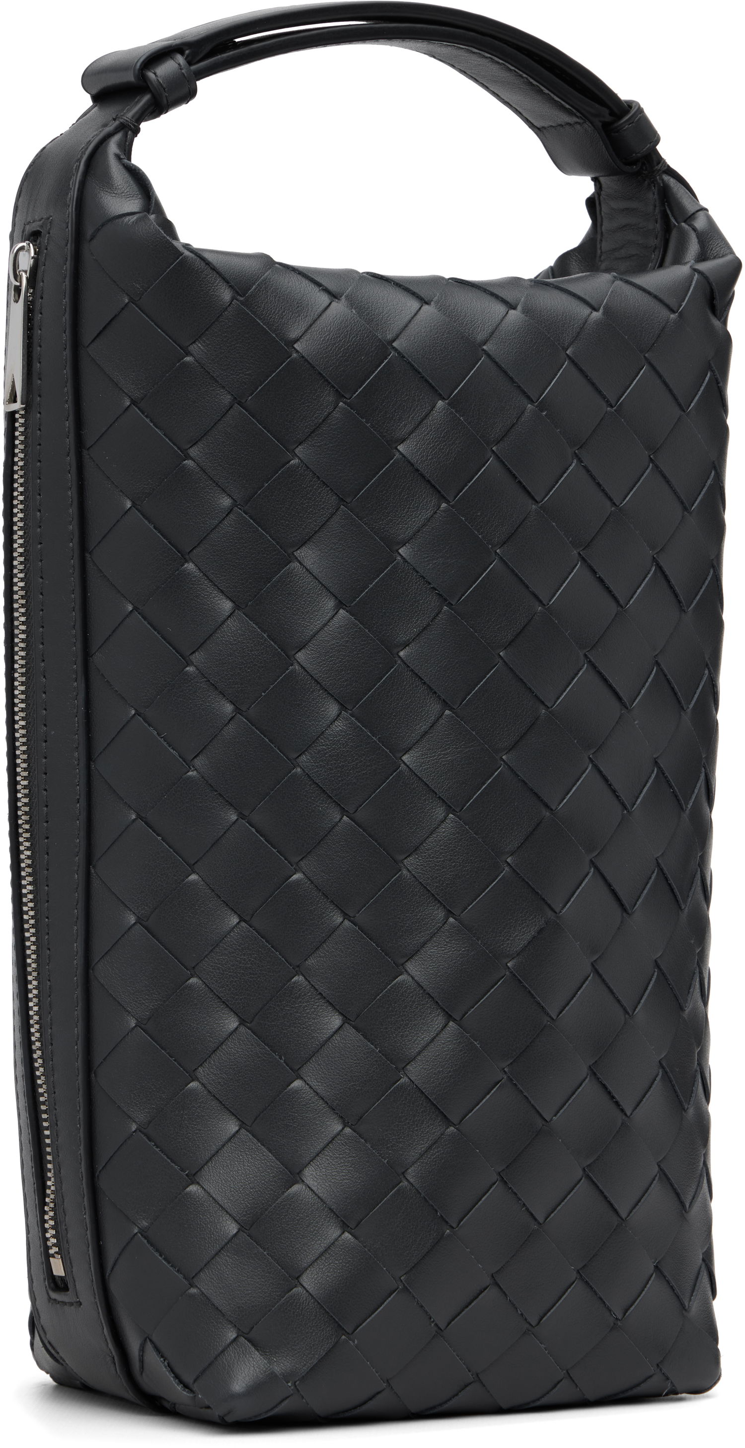 Peňaženka Bottega Veneta Bottega Veneta Intrecciato Vertical Wallace Leather Pouch Čierna | 826765V2HL02077, 1