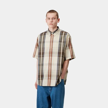 Košeľa Carhartt WIP Carhartt WIP Roslin Check Short Sleeve Shirt Béžová | I034546_9, 0