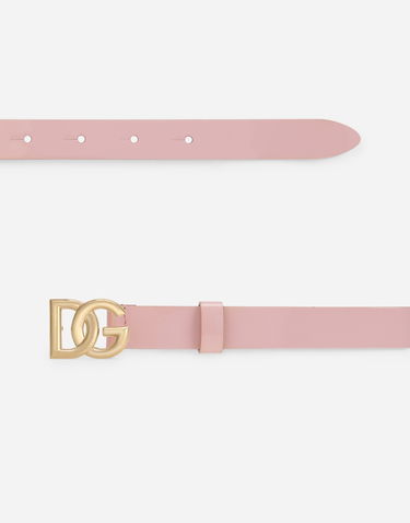 Opasok Dolce & Gabbana Dolce & Gabbana Patent Leather Belt With DG Logo Ružová | EE0062A147180416, 1