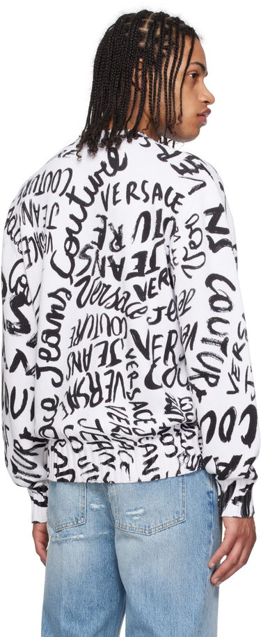 Sveter Versace Logo Pattern Sweater Biela | E78GAFM03_ECMF05, 2