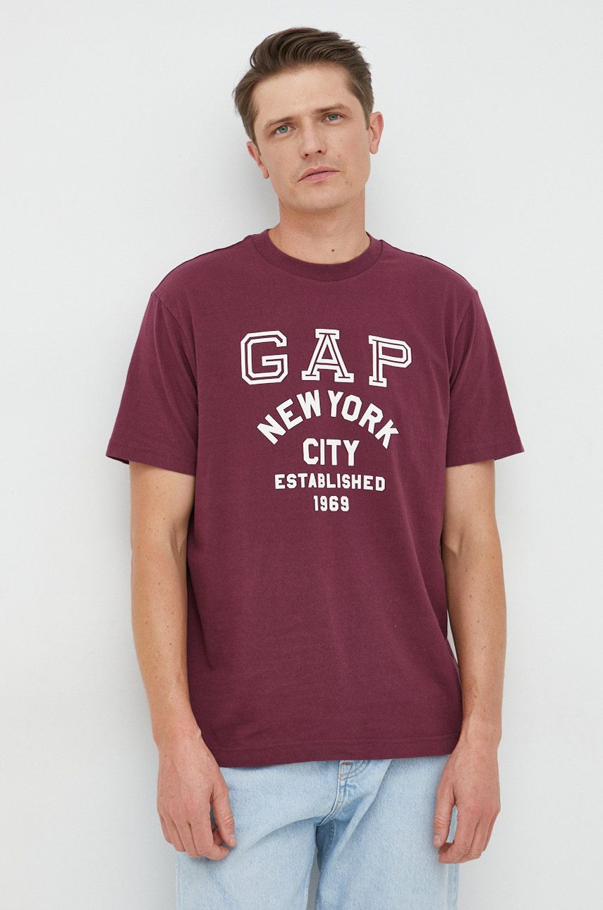 Tričko GAP Cotton T-Shirt Vínová | 429932.00PLUMPUDD, 0