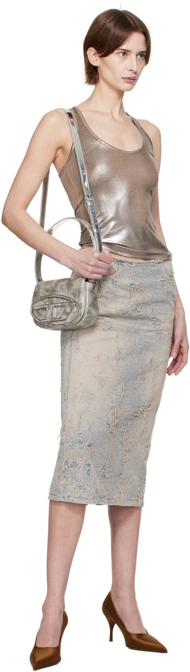 Kabelka Diesel Diesel 1DR Glitter Shoulder Bag Metalická | X08396 P2197, 3