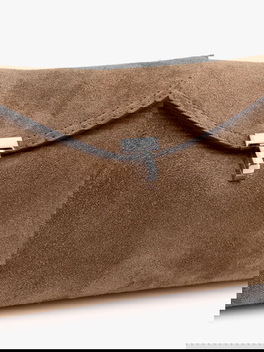 Kabelka TOTEME T-Lock Suede Clutch Bag Toteme Hnedá | 241WAL944LE0004104, 3