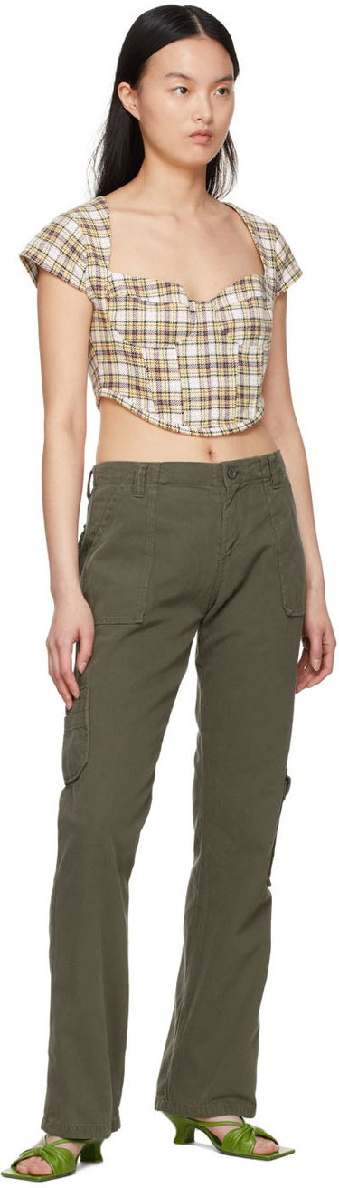 Cargo nohavice GUIZIO Guizio Cotton Cargo Trousers Zelené | DGF21P936, 3