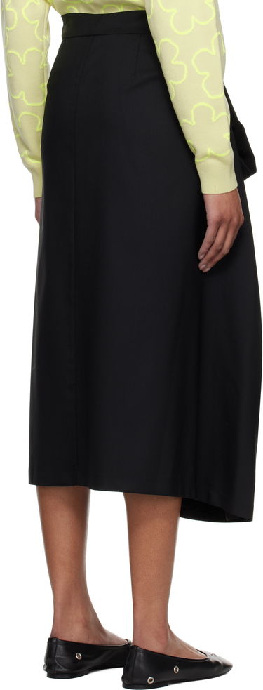 Sukňa KENZO Kenzo Paris Virgin Wool Draped Midi Skirt Čierna | FF52JU3149RA, 2