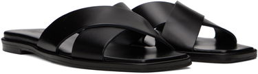 Doplnky Aeyde Aeyde Sonia Leather Crisscross Slide Sandals Čierna | A11-FS-BRNS08FL62-SS24-800-001, 3
