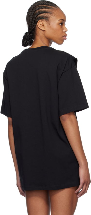 Tričko Blumarine Blumarine Satin Band Rhinestone T-Shirt Čierna | P522T092A, 2