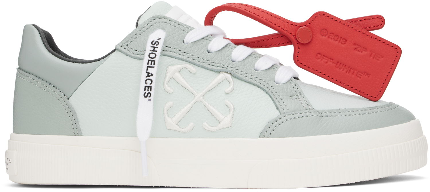 Tenisky a topánky Off-White Low Vulcanized Calf Leather Sneakers Zelené | OWIA288F24LEA0014903, 0